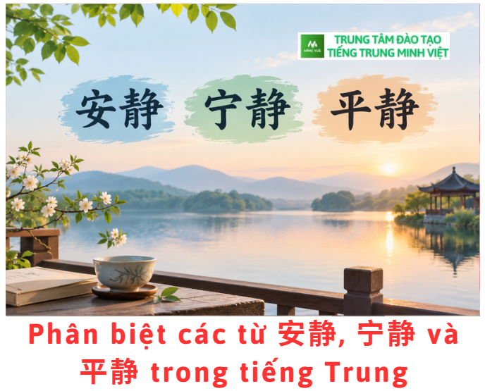 Phân biệt các từ 安静, 宁静 và 平静 trong tiếng Trung