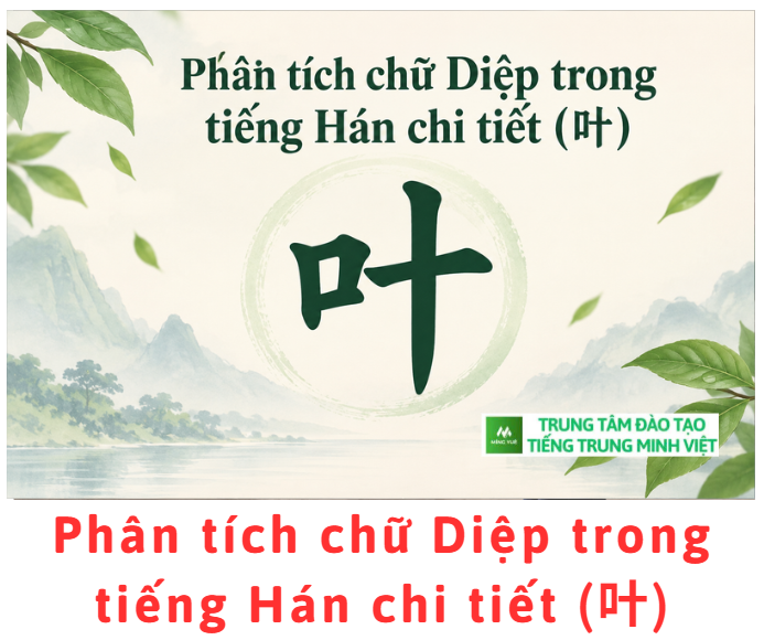 ​Phân tích chữ Diệp trong tiếng Hán chi tiết (叶)
