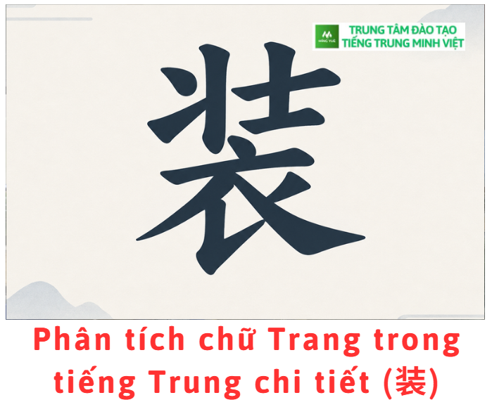Phân tích chữ Trang trong tiếng Trung chi tiết (装) Phân tích chữ Trang trong tiếng Trung chi tiết (装)